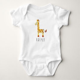 Niedliche Unisex Wasserfarbengiraffe Safari mit de Baby Strampler