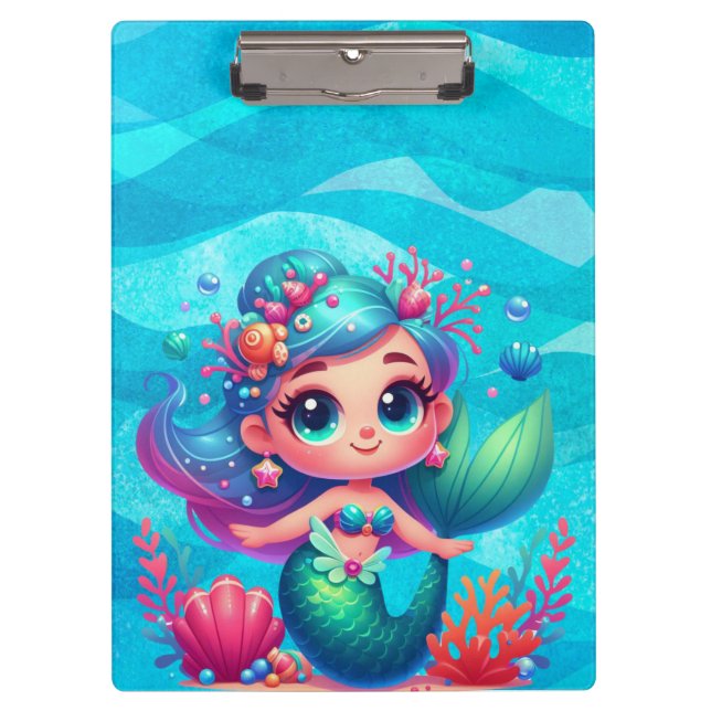 Niedliche Unterwassermedaille Klemmbrett (Vorderseite)