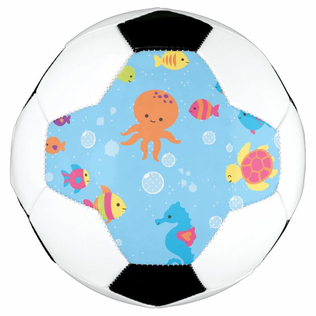 Niedliche Unterwasserwelt Fußball (Vorderseite)