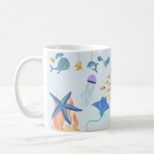 Niedliche Unterwasserwelt Kaffeetasse
