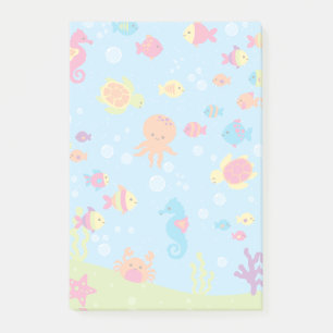 Niedliche Unterwasserwelt Post-it Klebezettel