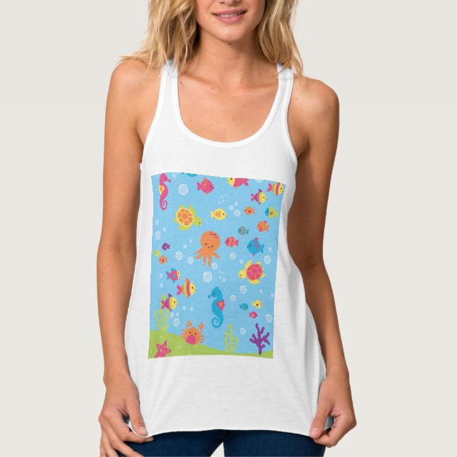 Niedliche Unterwasserwelt Tank Top (Vorderseite)