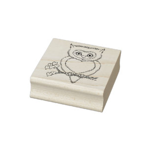 Niedliche Valentine-Eule gemacht von der Gummistempel