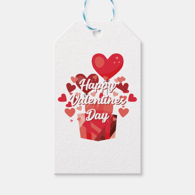 Niedliche Valentine Liebe Herz Geschenkanhänger (Vorderseite)