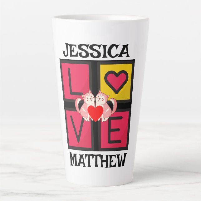 niedliche Valentine, süß für Paare Milchtasse (Vorderseite)