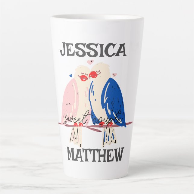 niedliche Valentine, süß für Paare Milchtasse (Vorderseite)