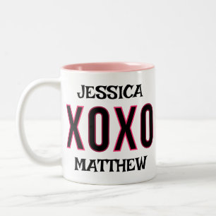 niedliche Valentine, süß für Paare Zweifarbige Tasse