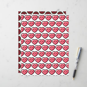 Niedliche Valentines Muster Scrapbook Paper
