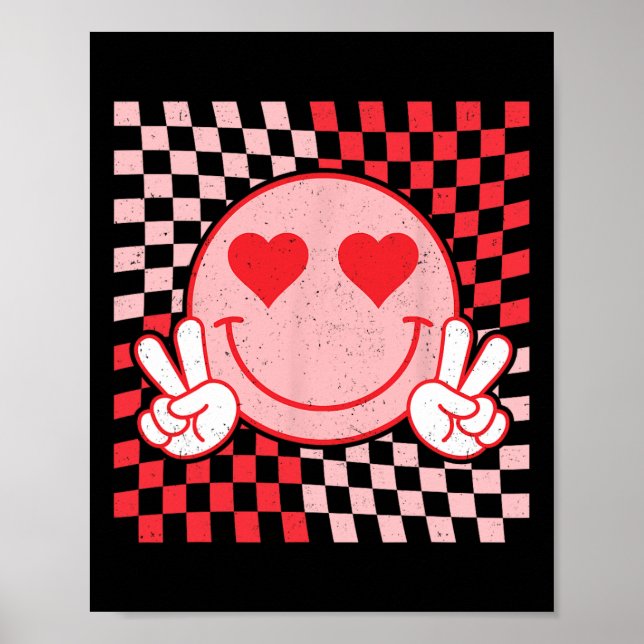 Niedliche Valentines Vibes lächeln Gesicht Valenti Poster (Vorne)