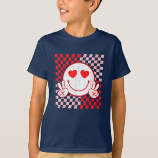Niedliche Valentines Vibes Smile Face Valentinstag T-Shirt