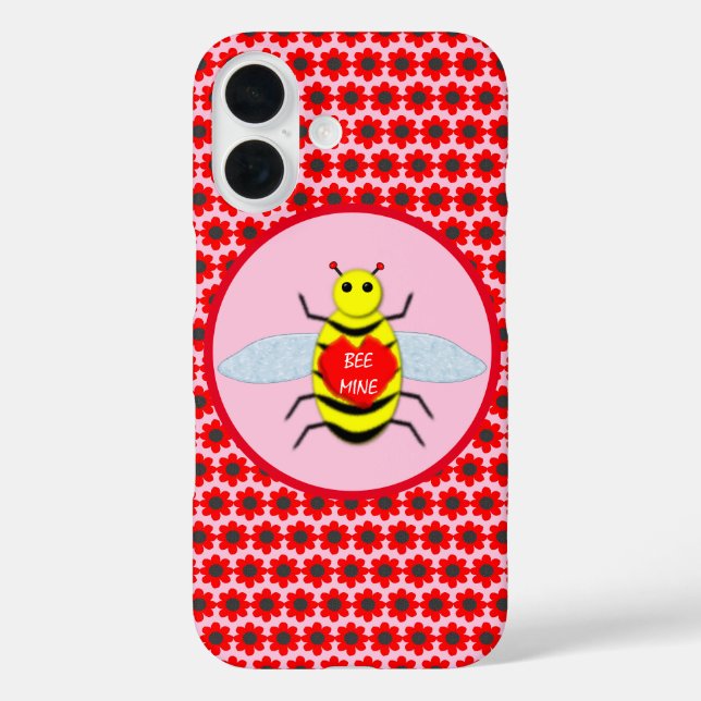Niedliche Valentinstag-Biene Case-Mate iPhone Hülle (Rückseite)