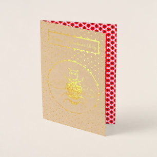 Niedliche Valentinstag-Biene Folienkarte