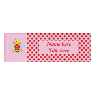 Niedliche Valentinstag-Biene Namenschild