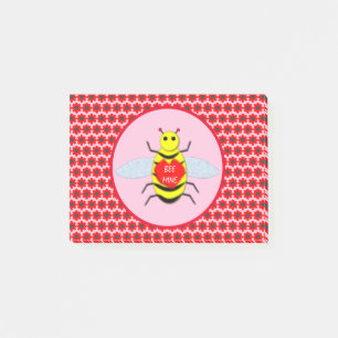 Niedliche Valentinstag-Biene Post-it Klebezettel