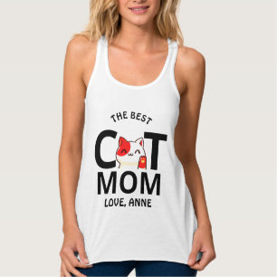 niedliche Valentinstag-Katze-Mama personalisieren Tank Top