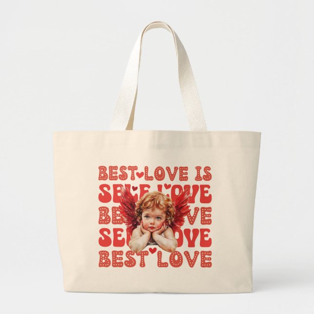 Niedliche Valentinstag-Liebe Jumbo Stoffbeutel (Vorne)