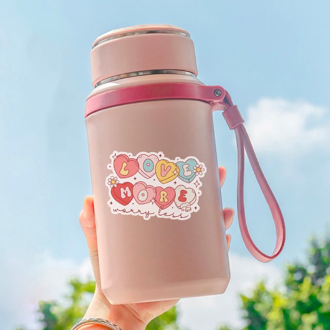 Niedliche Valentinstag Liebe mehr, Besorgnis wenig Aufkleber (Von Creator hochgeladen)