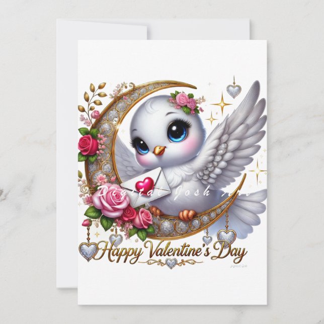 Niedliche Valentintagskarte Feiertagskarte (Vorderseite)