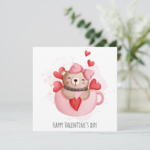 Niedliche Valentintagskarte Feiertagskarte