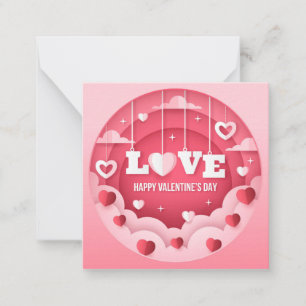 Niedliche Valentintagskarte Mitteilungskarte