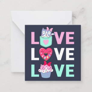 Niedliche Valentintagskarte Mitteilungskarte