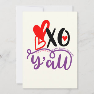 Niedliche Valentintagskarte   XO Liebe Hearts Feiertagskarte