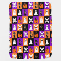 Niedliche Vector Halloween Ghosts Pumpkins Cats Sk