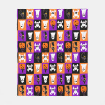 Niedliche Vector Halloween Ghosts Pumpkins Cats Sk