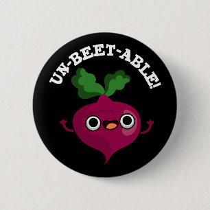 Niedliche Veggie Beet Pun Dark BG Button