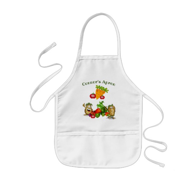 Niedliche Veggie Cartoon Characters Kids' Kinderschürze (Vorne)