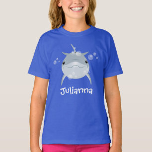 Niedliche Veranschaulichung des Cartoon-Delfins T-Shirt