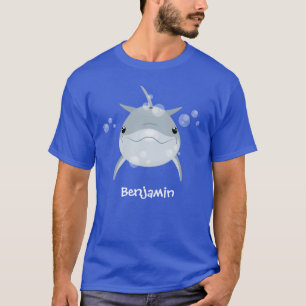 Niedliche Veranschaulichung des Cartoon-Delfins T-Shirt