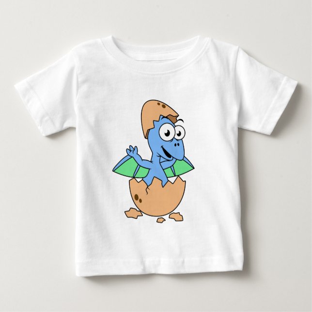 Niedliche Veranschaulichung eines Pterodactylhatch Baby T-shirt (Vorderseite)