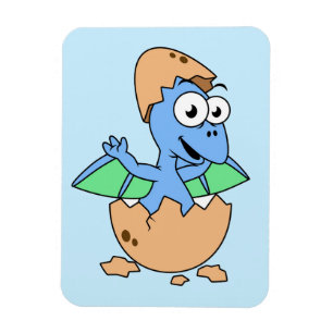 Niedliche Veranschaulichung eines Pterodactylhatch Magnet