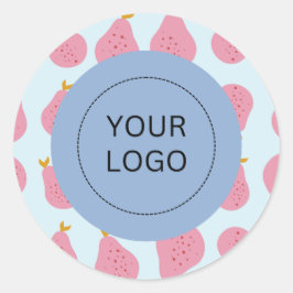 Niedliche Verpackung für weibliche Birnen mit benu Runder Aufkleber