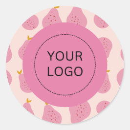 Niedliche Verpackung für weibliche Birnen mit benu Runder Aufkleber