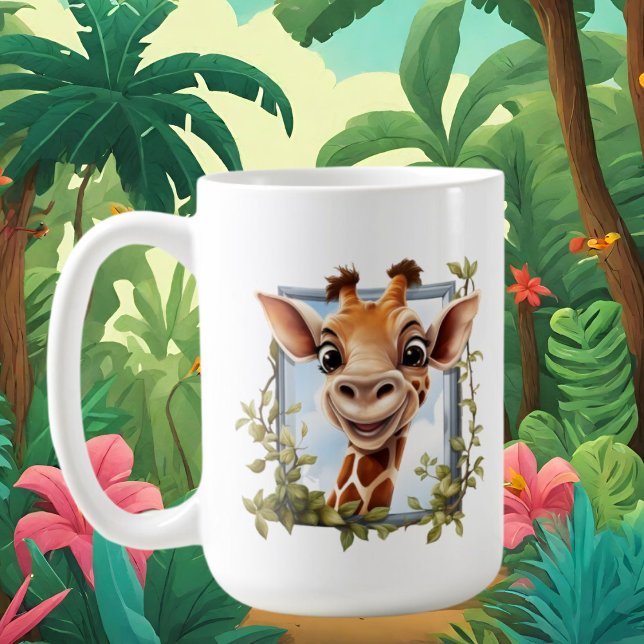 Niedliche verrückte Giraffe Kaffeetasse (Von Creator hochgeladen)