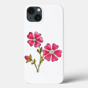 Niedliche verspielte rosa Blumen Case-Mate iPhone Hülle