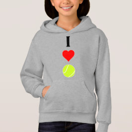 Niedliche Vertikale I Liebe/Herz-Tennis-Girls Hoodie