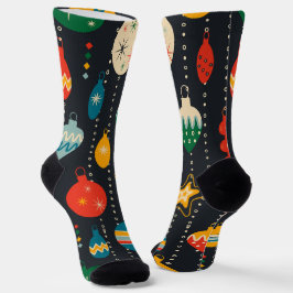 Niedliche Verzierungsmuster in marineblau Socken