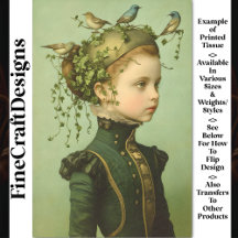 Niedliche Viktorianische Girl & Vines & Birds BD9 