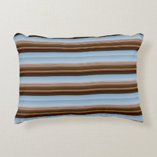 Niedliche, Vintag-blaubraune Streifen Dekokissen