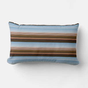 Niedliche, Vintag-blaubraune Streifen Lendenkissen