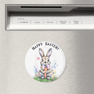 Niedliche Vintag Ostern Kaninchen Farbe Magnet