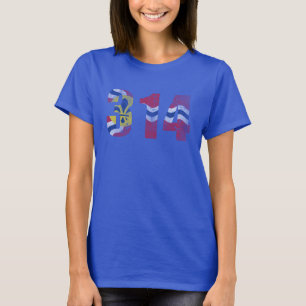 Niedliche Vintage 314 St. Louis Flagge Missouri T-Shirt