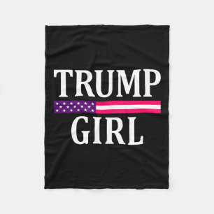 Niedliche Vintage Abstimmung Trump Girl Republikan Fleecedecke