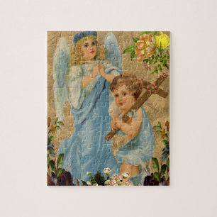 Niedliche Vintage Angel-Kinder Puzzle