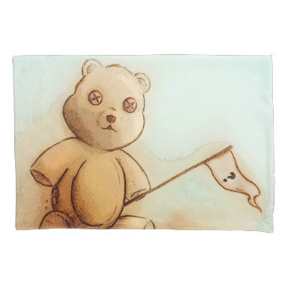 Niedliche Vintage Art Bräunen Bärenspielzeug für K Kissenbezug