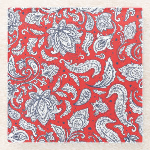 Niedliche Vintage Blume Glasuntersetzer