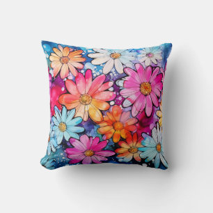 Niedliche Vintage Blume Kunst, Kultur Kissen